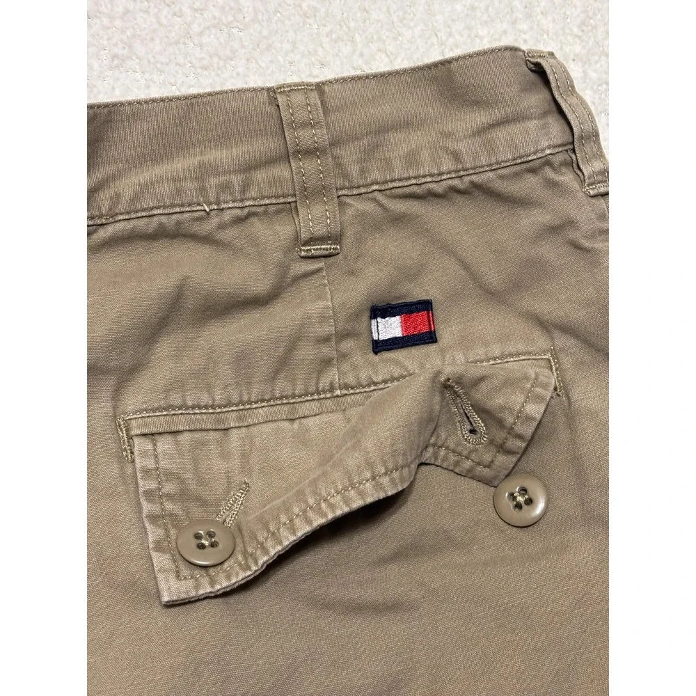Tommy Hilfiger Mens Shorts 30 Flat Front Khaki 100% Cotton Solid Size 30 Twill